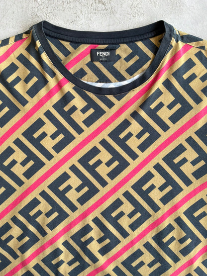 Fendi Monogram With Red Line Shirt