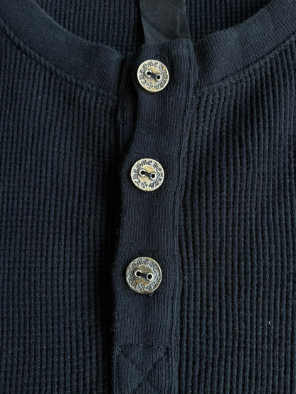 Chrome Hearts Thermal Henley Embroidered Longsleeves