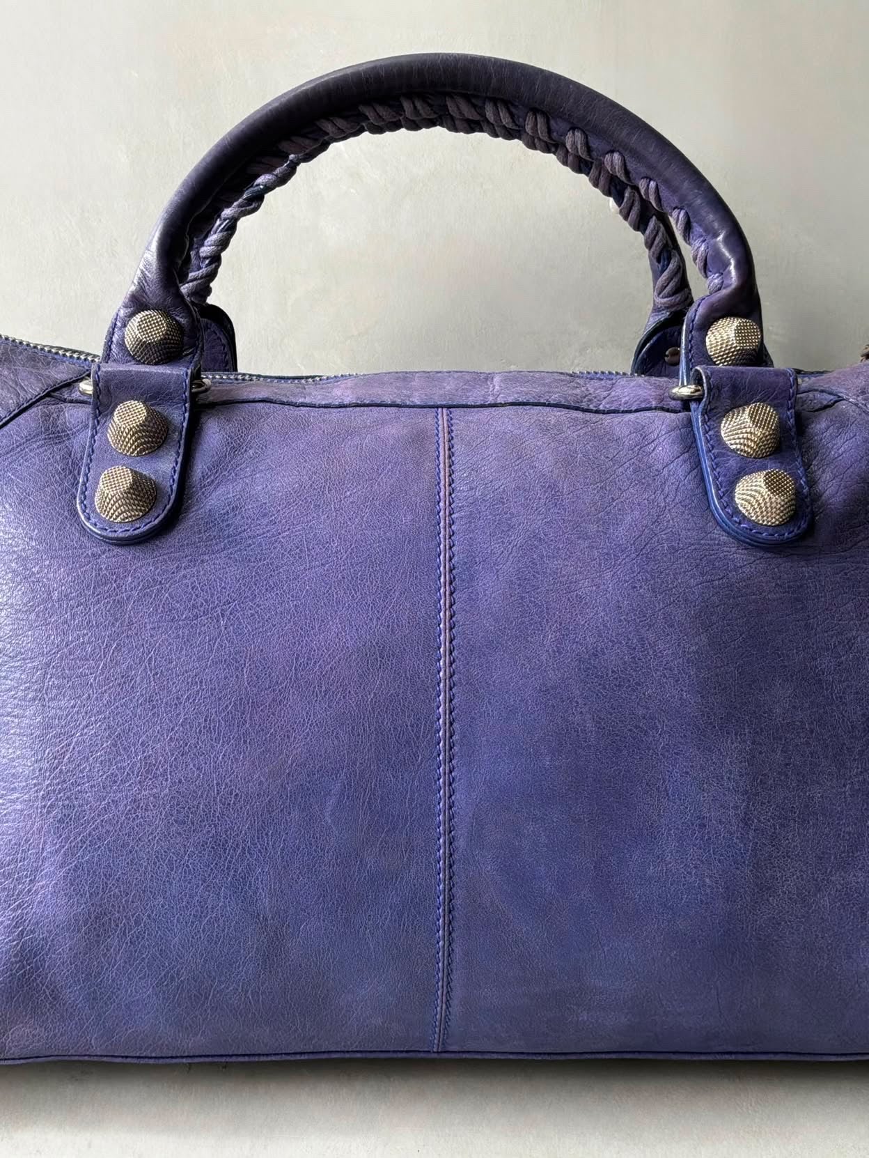 Balenciaga Work Giant 21 Purple Lambskin Bag