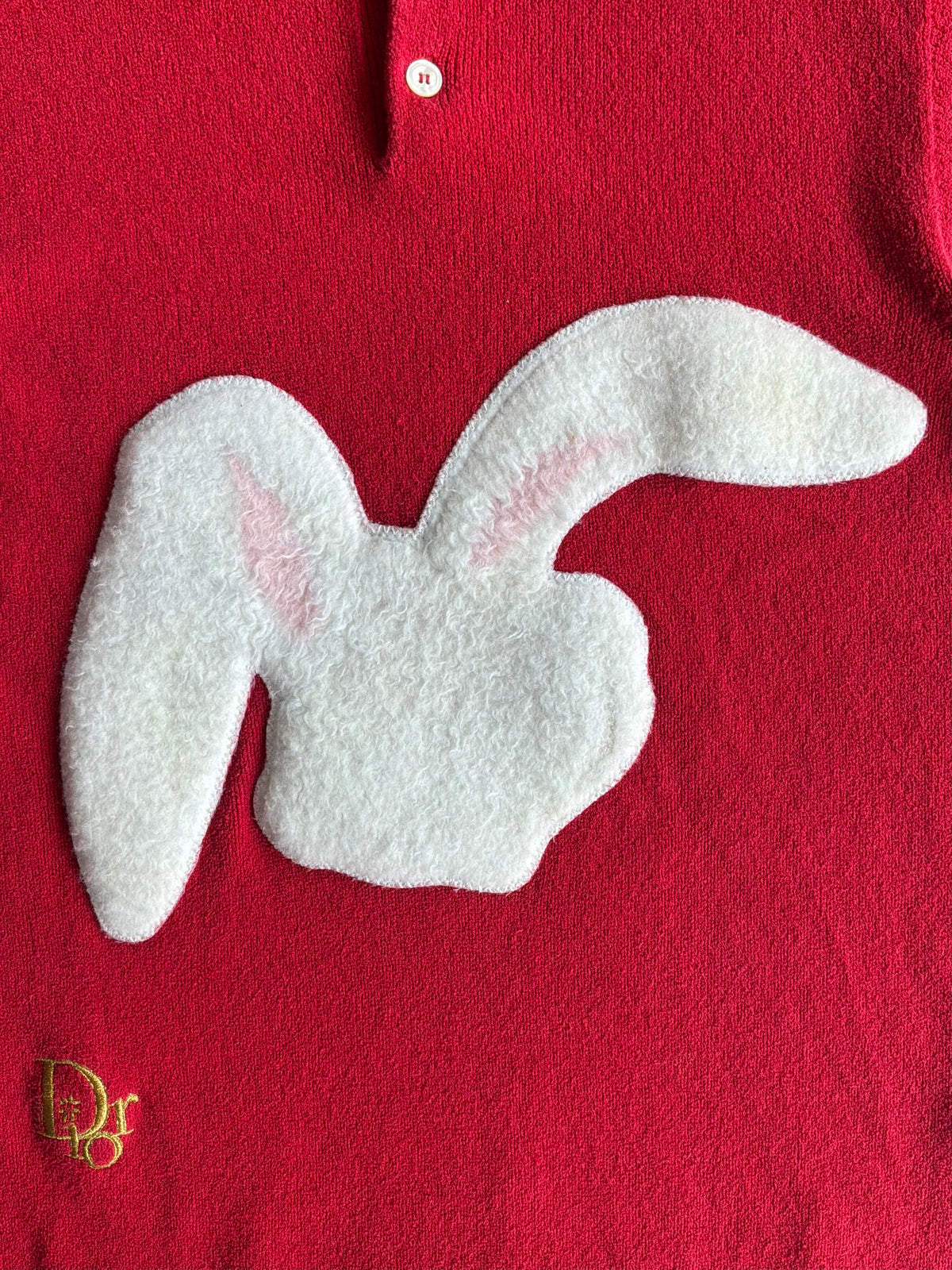 Dior X Erl Rabbit Logo Towel Polo