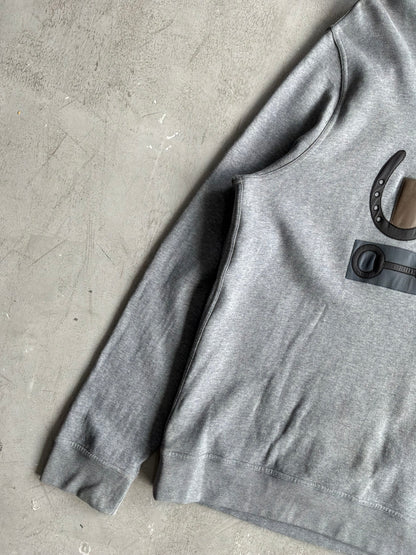 Hermes Leather Patch Pullover Hoodie