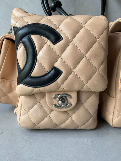 Chanel Cambon Ligne Beige Reporter Bag