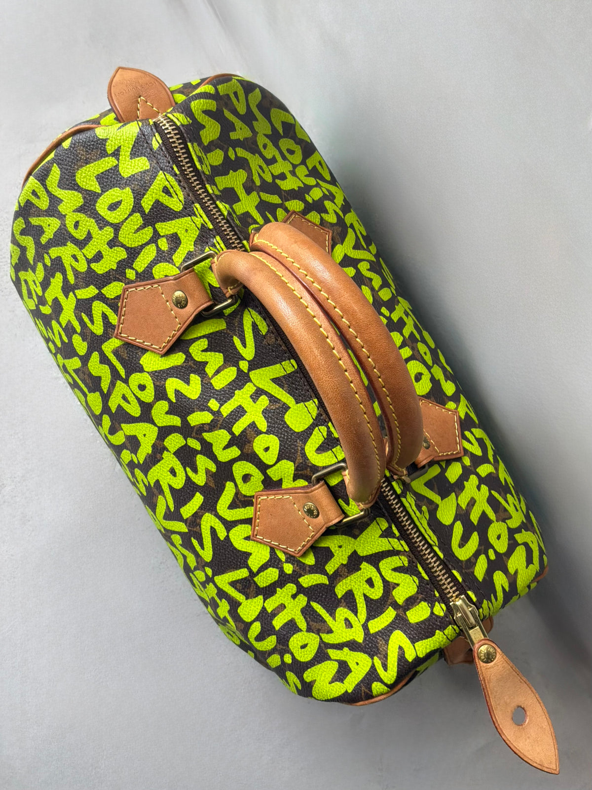 Louis Vuitton x Stephen Sprouse Green Graffiti Speedy 30 Bag