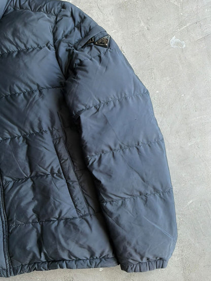 Prada Emblem Sleeve Puffer Jacket