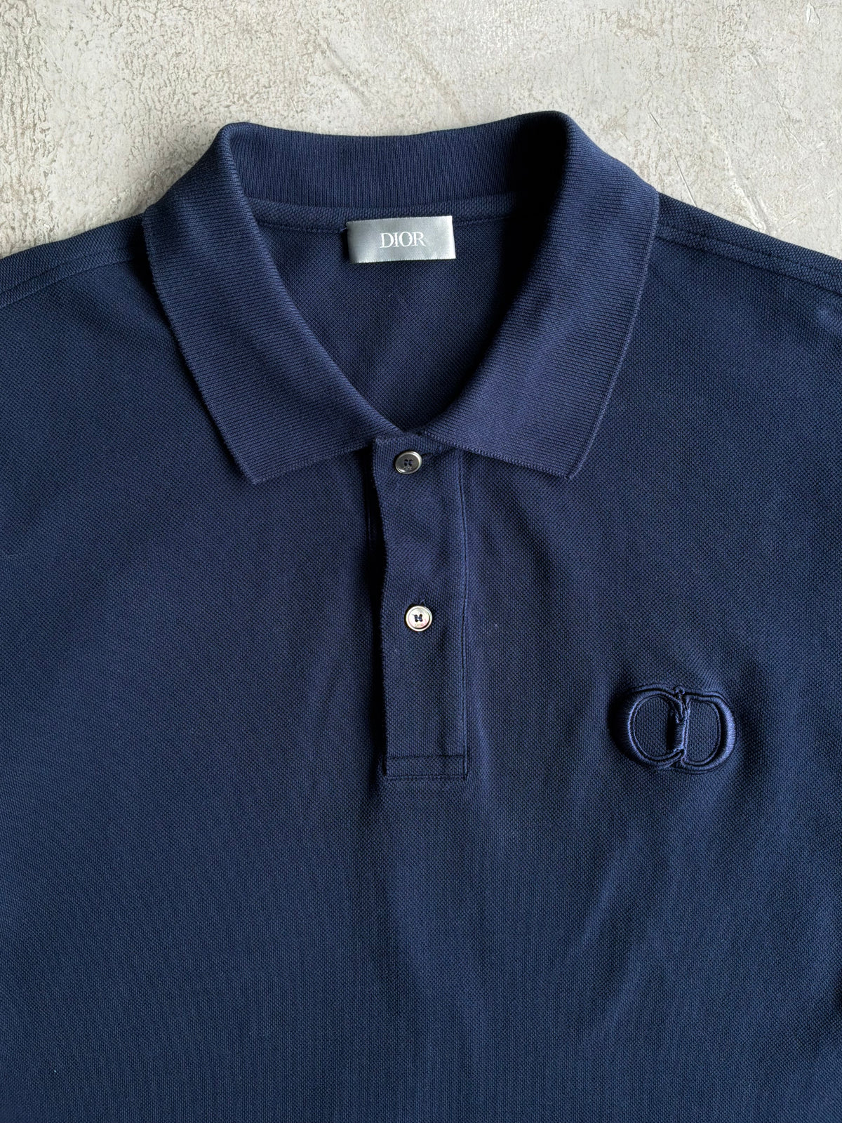 Dior Icon Logo Navy Polo Shirt