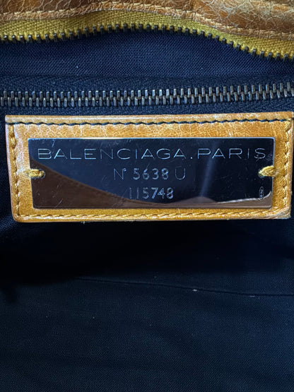 Balenciaga Classic City Yellow on Brass Lambskin Bag