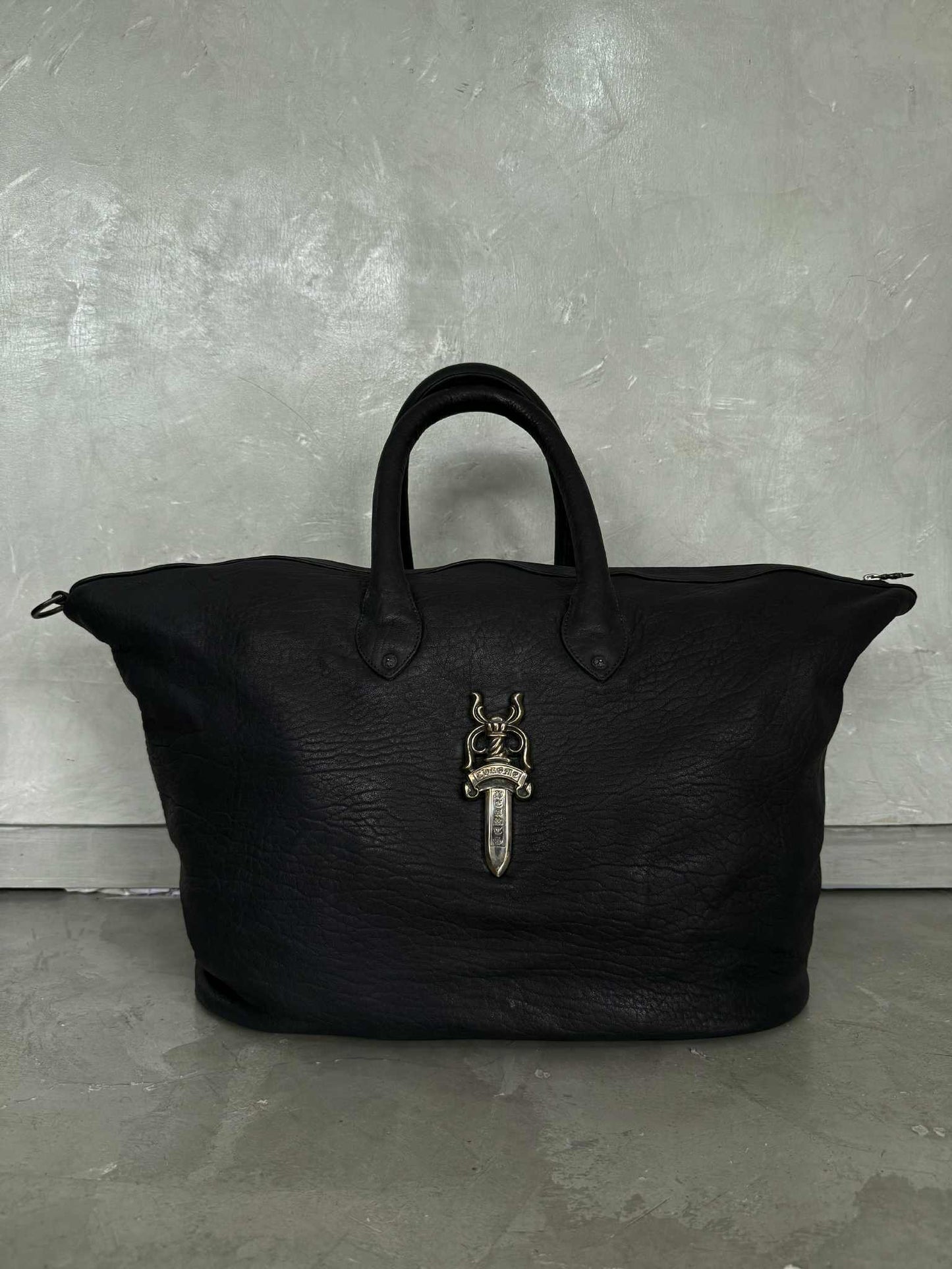 Chrome Hearts 90s Big Dagger Embellished Leather Duffle Bag