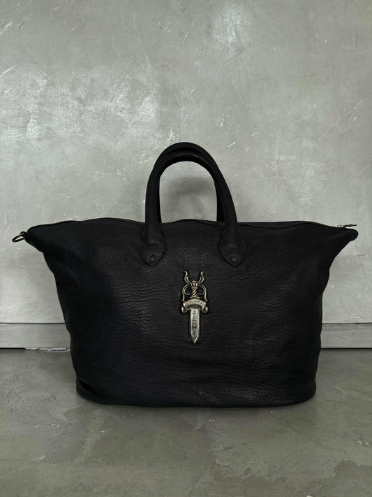 Chrome Hearts 90s Big Dagger Embellished Leather Duffle Bag