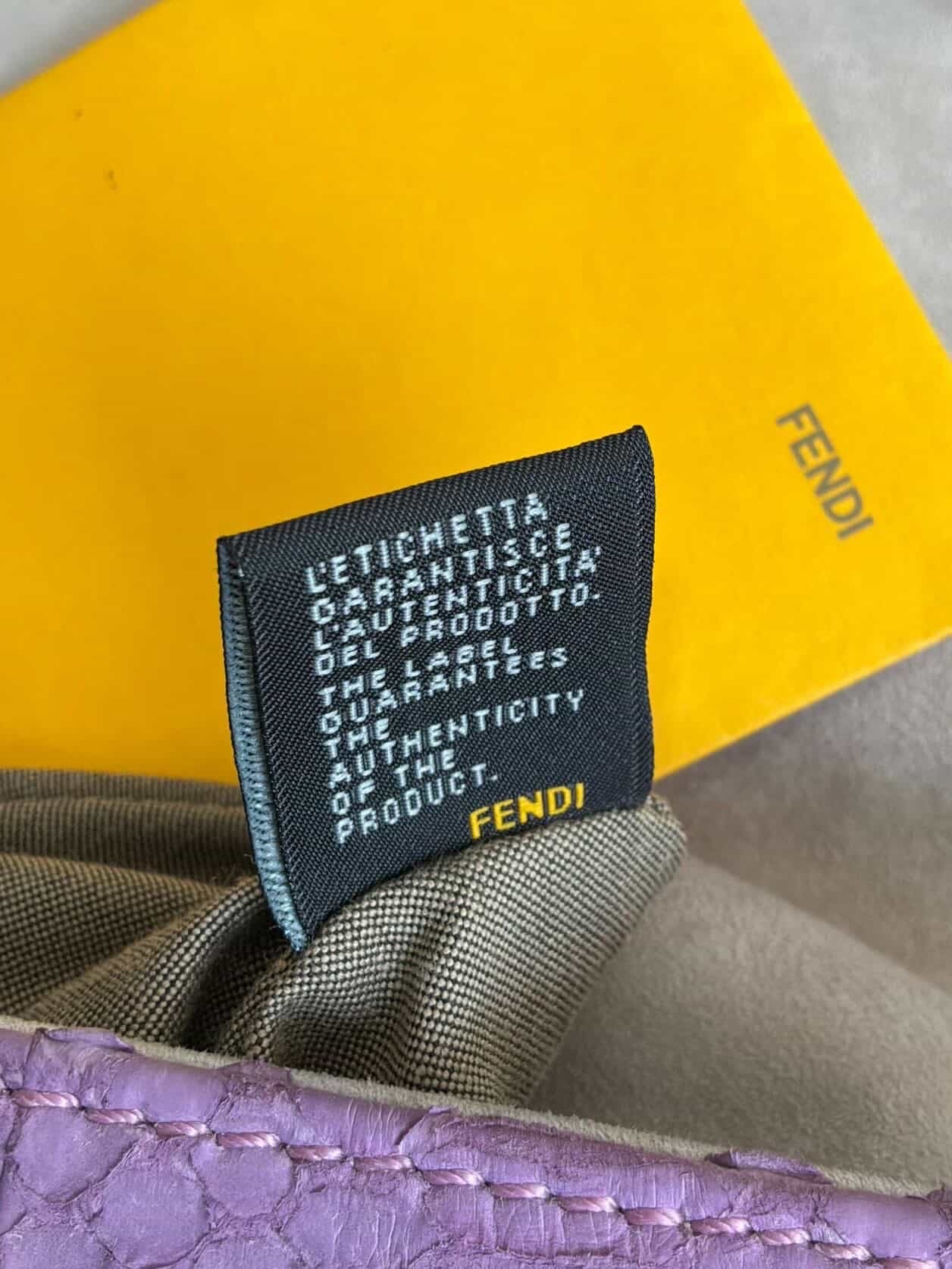 Fendi Python Leather Large Mamma Baguette Bag