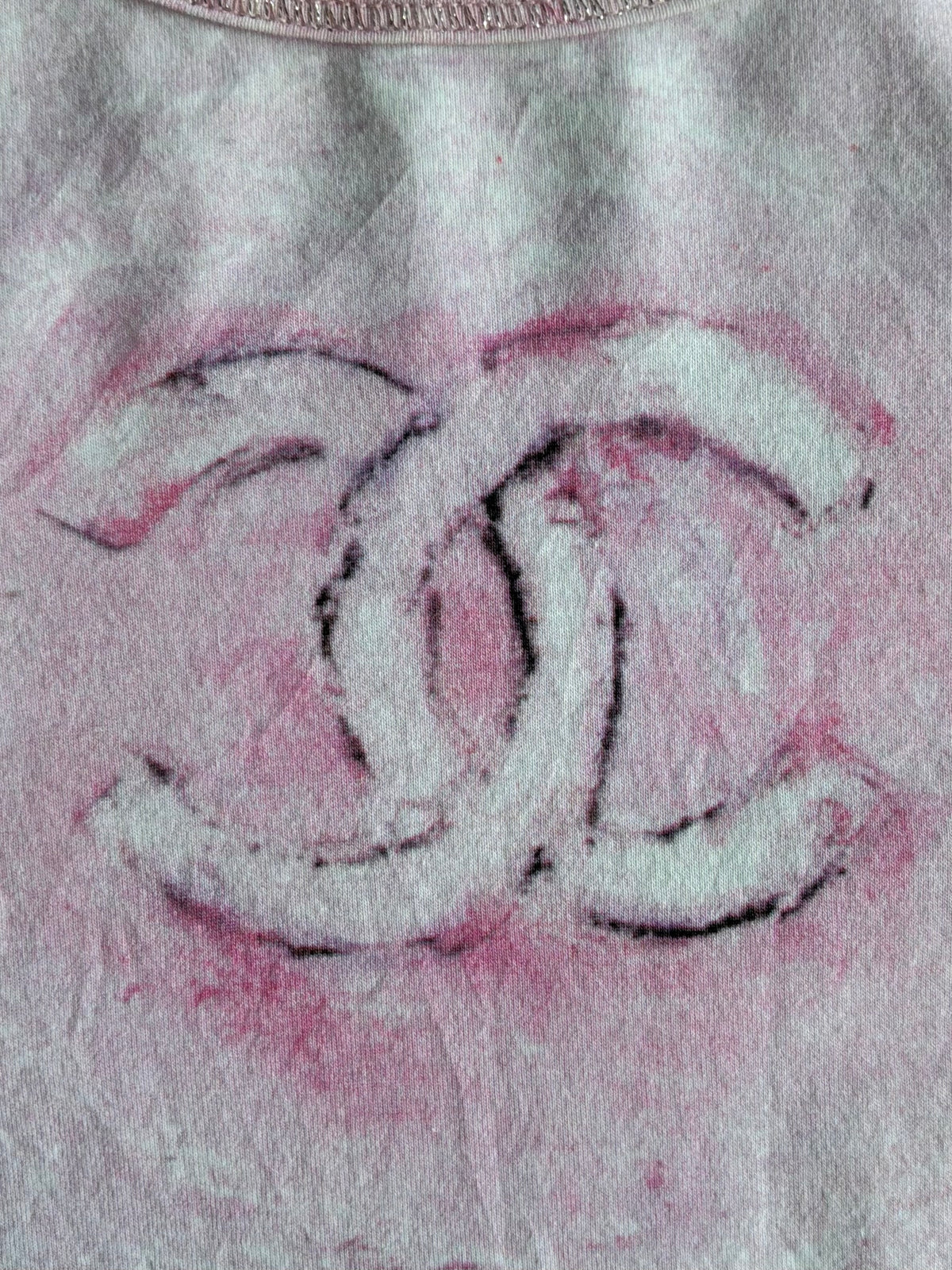 Chanel CC Pink Tie Dye Top