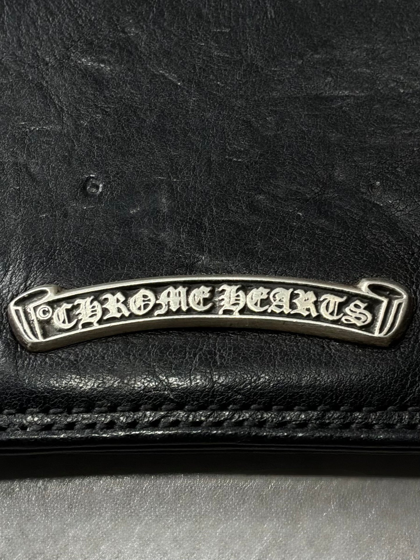 Chrome Hearts Scroll Leather Card Holder