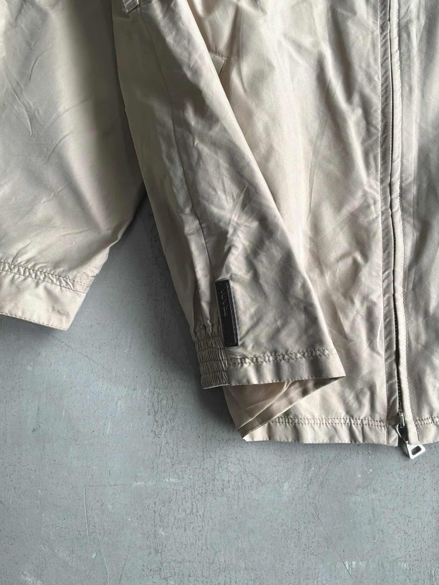 Prada Vintage Brown Tab Harrington Jacket