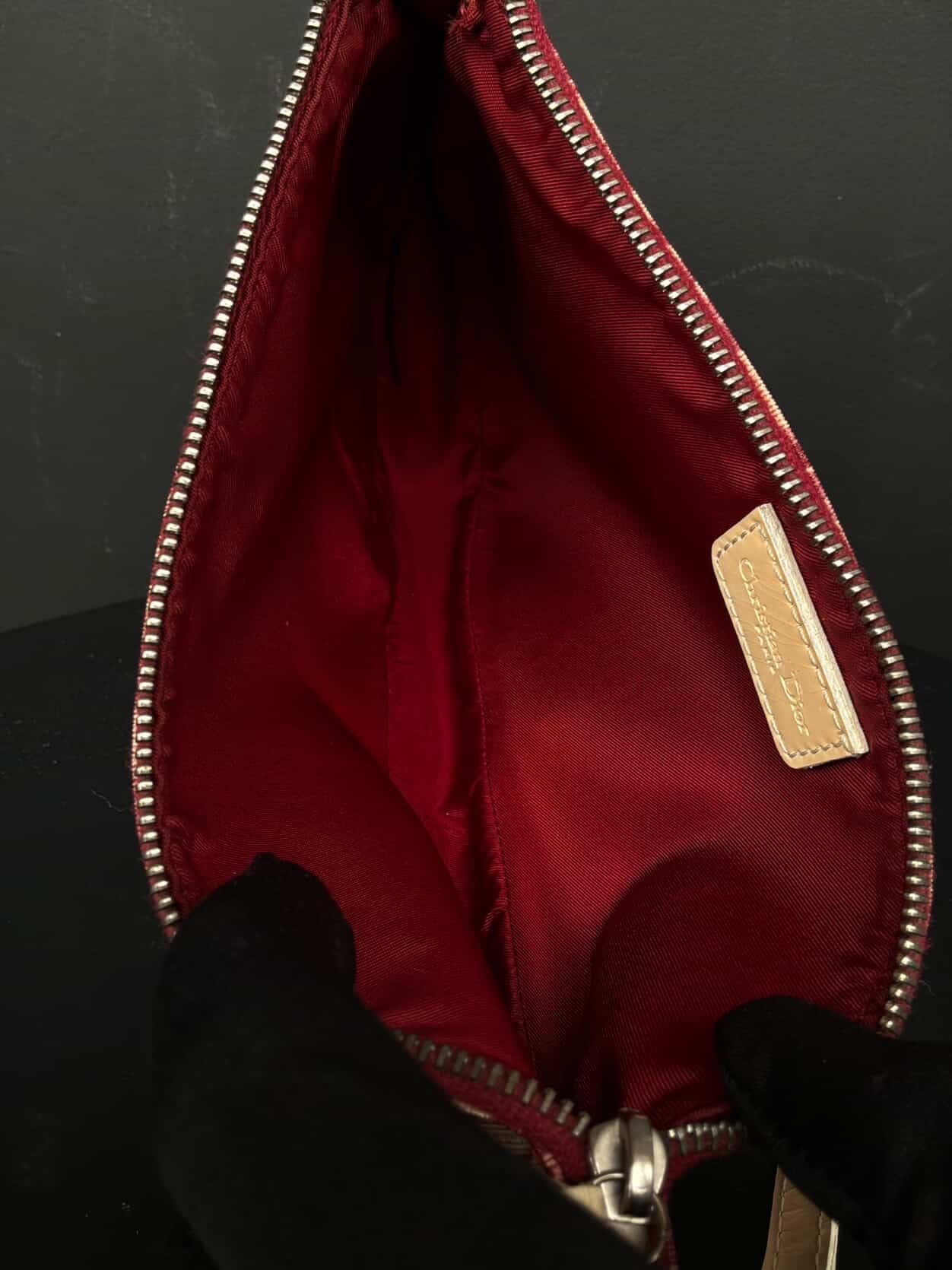 Dior Vintage Oblique Red Saddle Bag