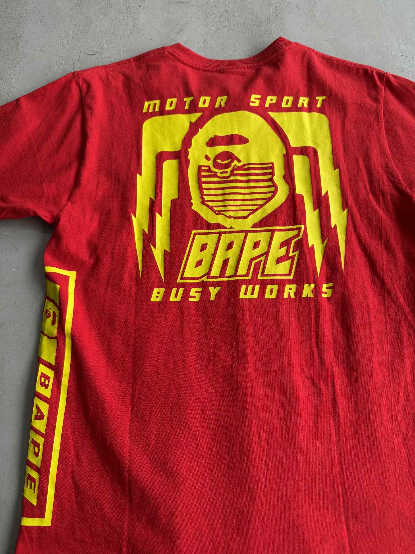 Bape Bicolor Motorsport Red tee