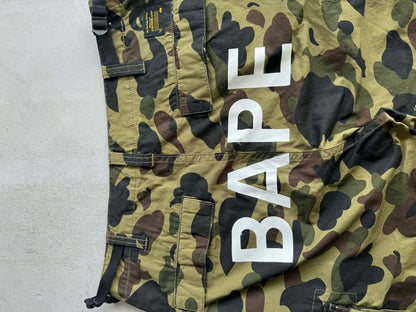 Bape 1st Camo spell out pants