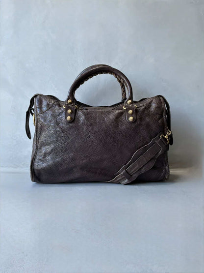 Balenciaga Classic City Giant 12 Choco Brown Lambskin Bag