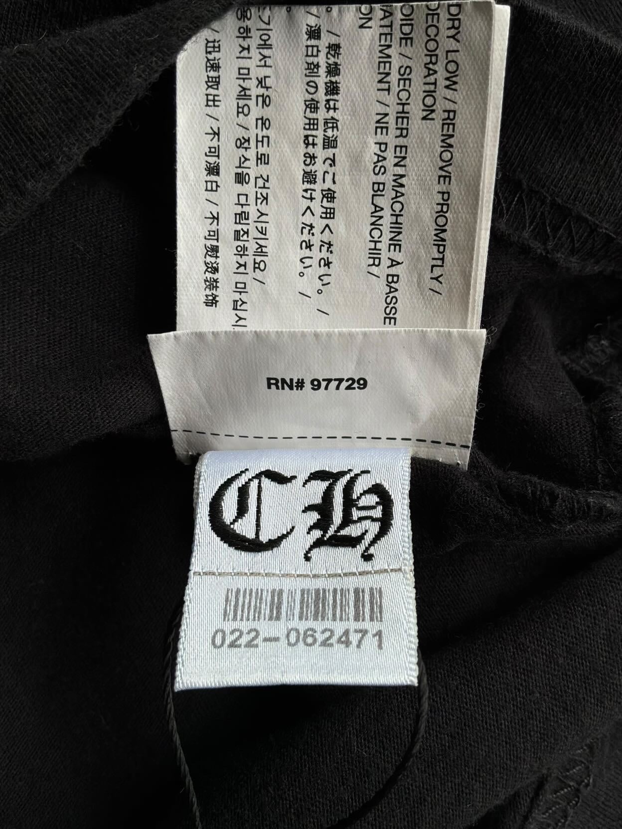 Chrome Hearts Half Script Dagger Black Longsleeves