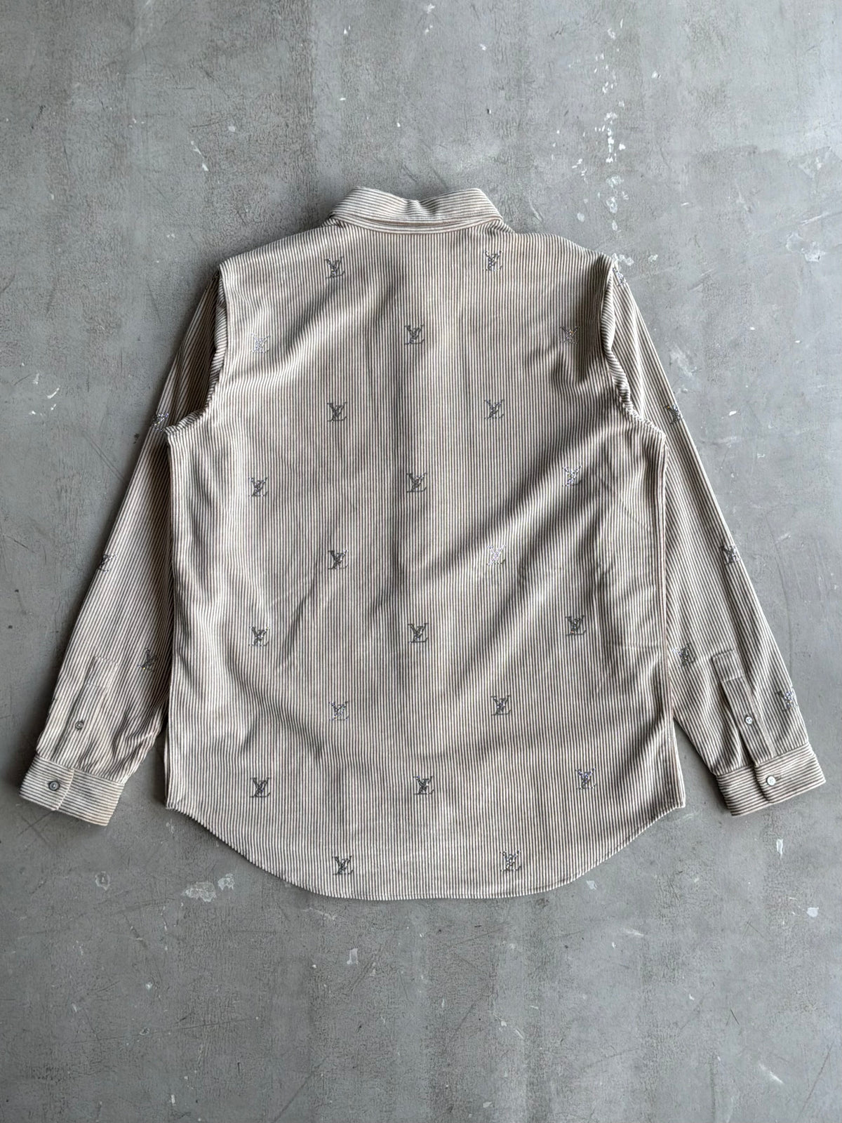 2026 Louis Vuitton Swarovski Monogram Corduroy Shirt