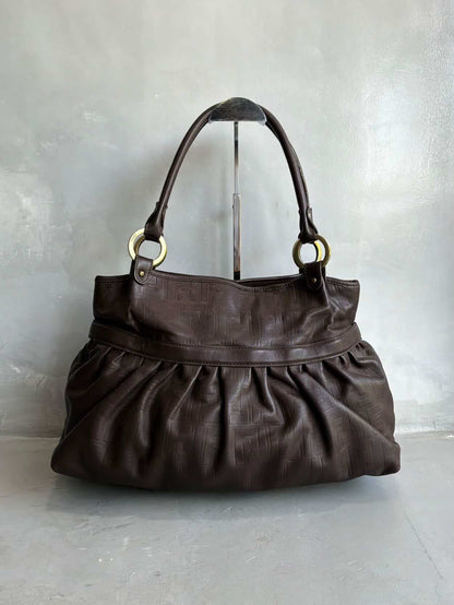 Fendi Leather Monogram Chef Bag