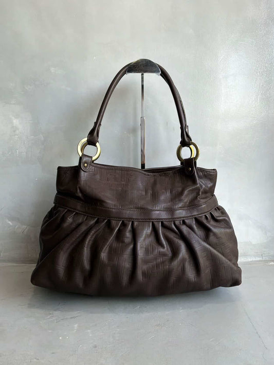 Fendi Leather Monogram Chef Bag
