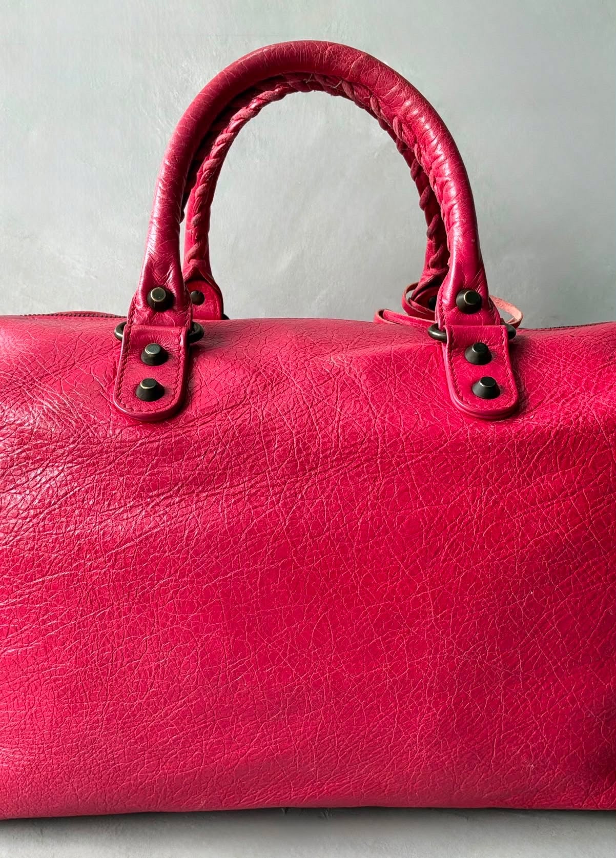 Balenciaga Large Twiggy Red Lambskin Bag