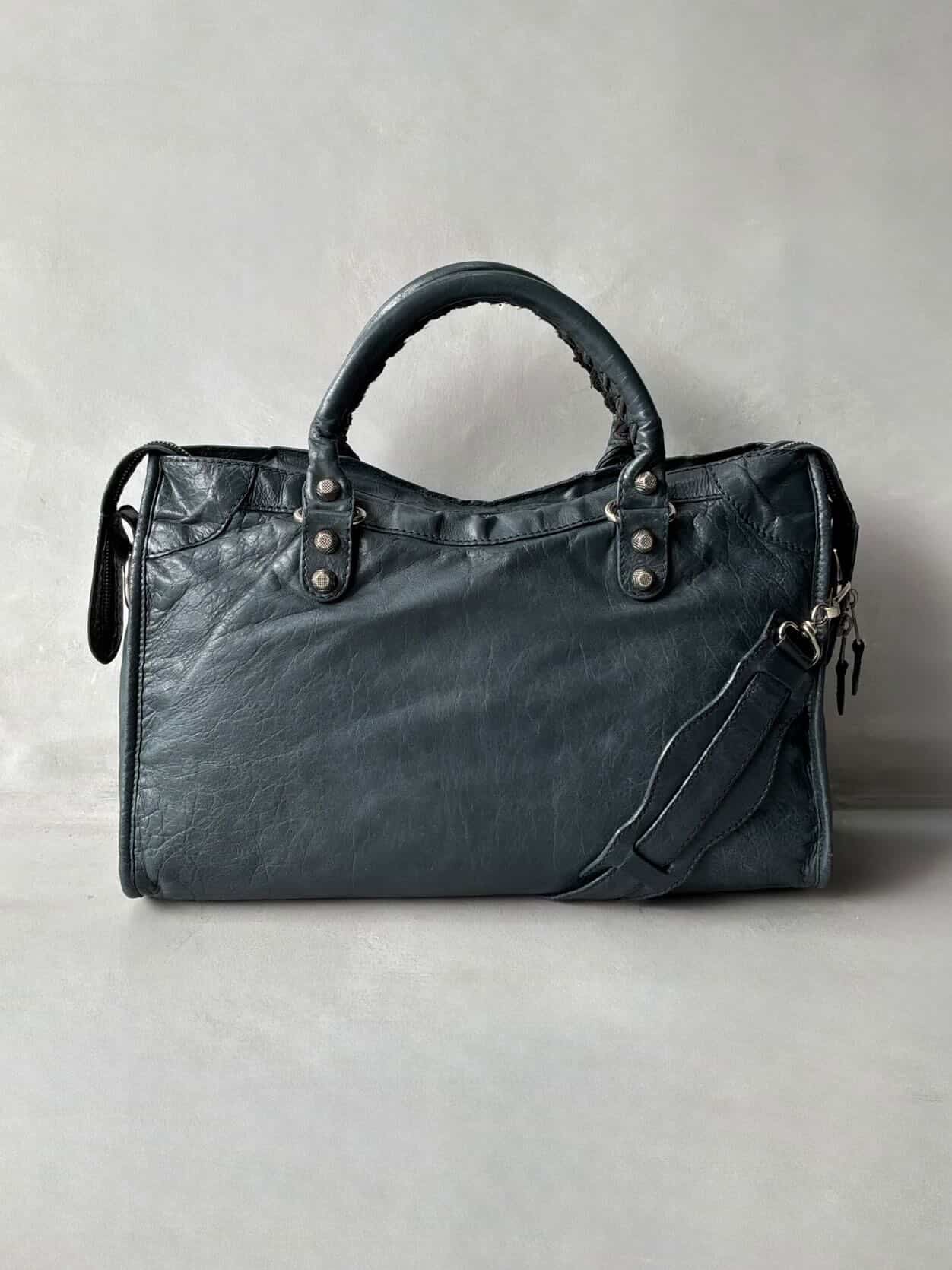 Balenciaga Classic City Giant 12 Navy Lambskin Bag