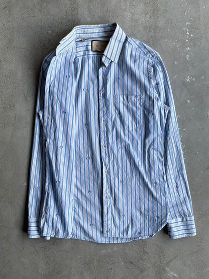 Gucci All Over Print Pinstripe Shirt