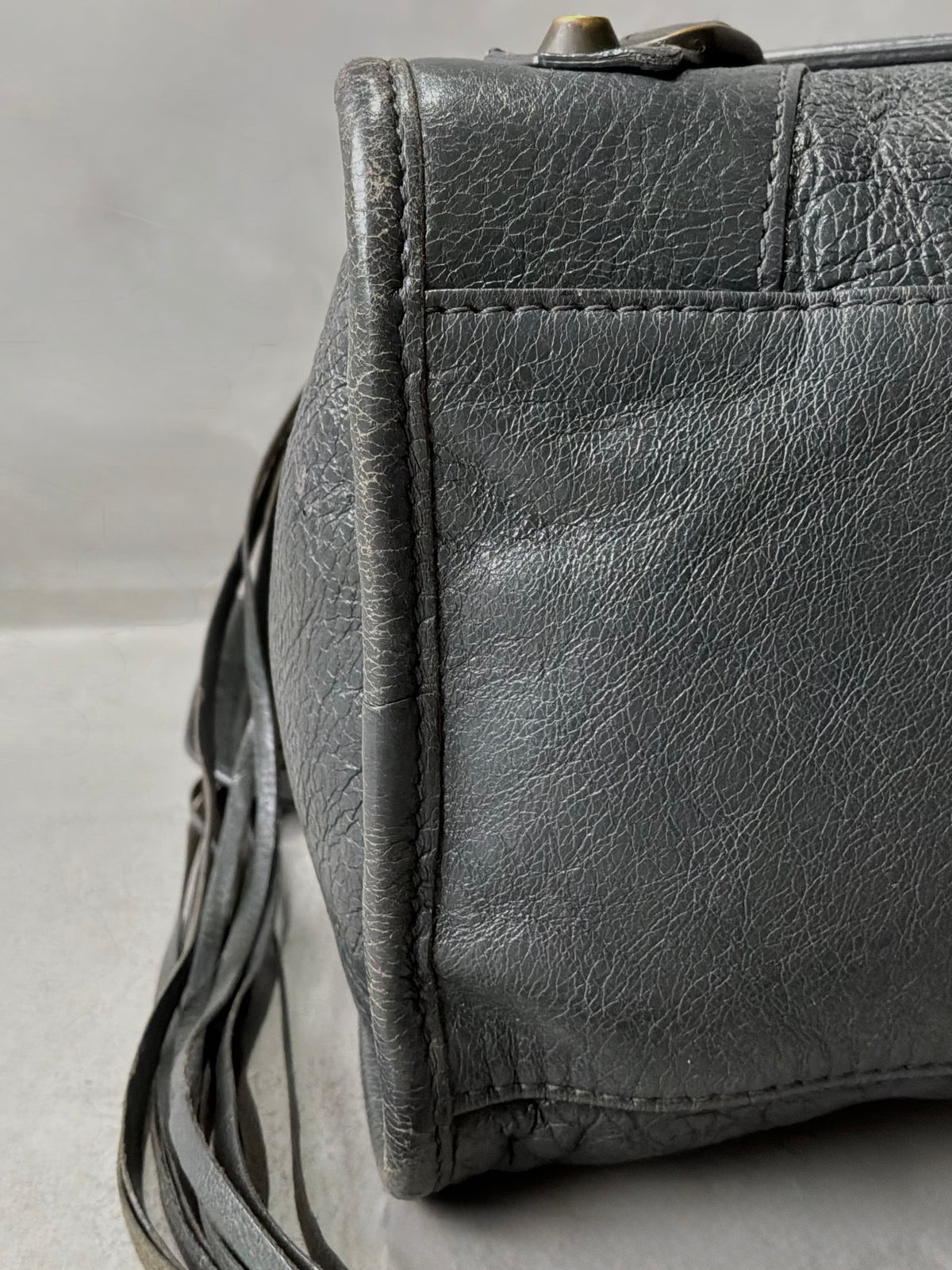 Balenciaga Classic City Gray on Brass Lambskin Bag