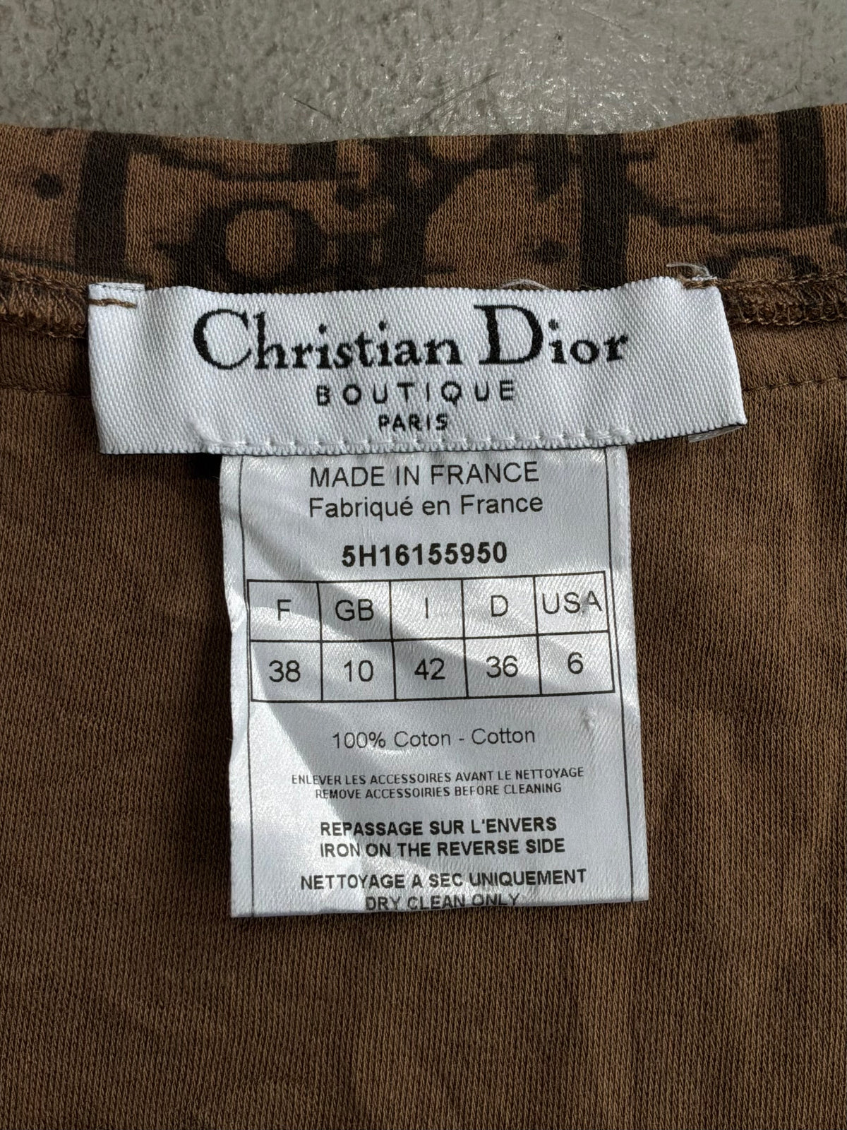Dior Galliano Era Brown Oblique Top