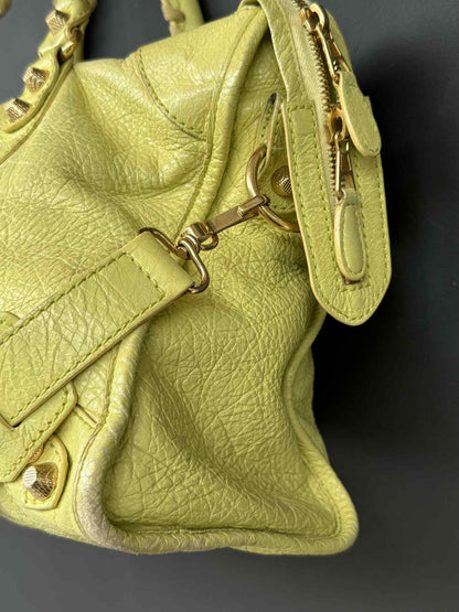 Balenciaga City Giant 12 Lime Gold Classic Bag