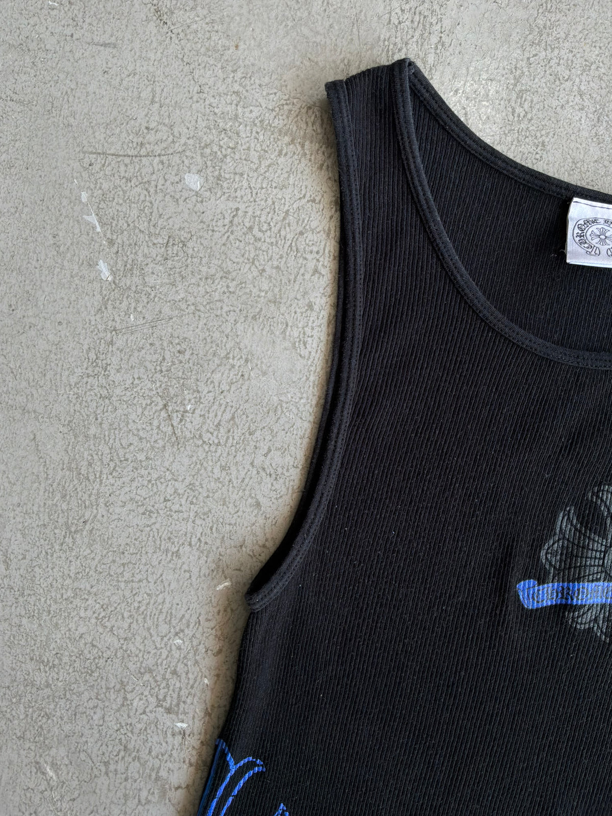 90s Chrome Hearts Blue Horseshoe Tanktop