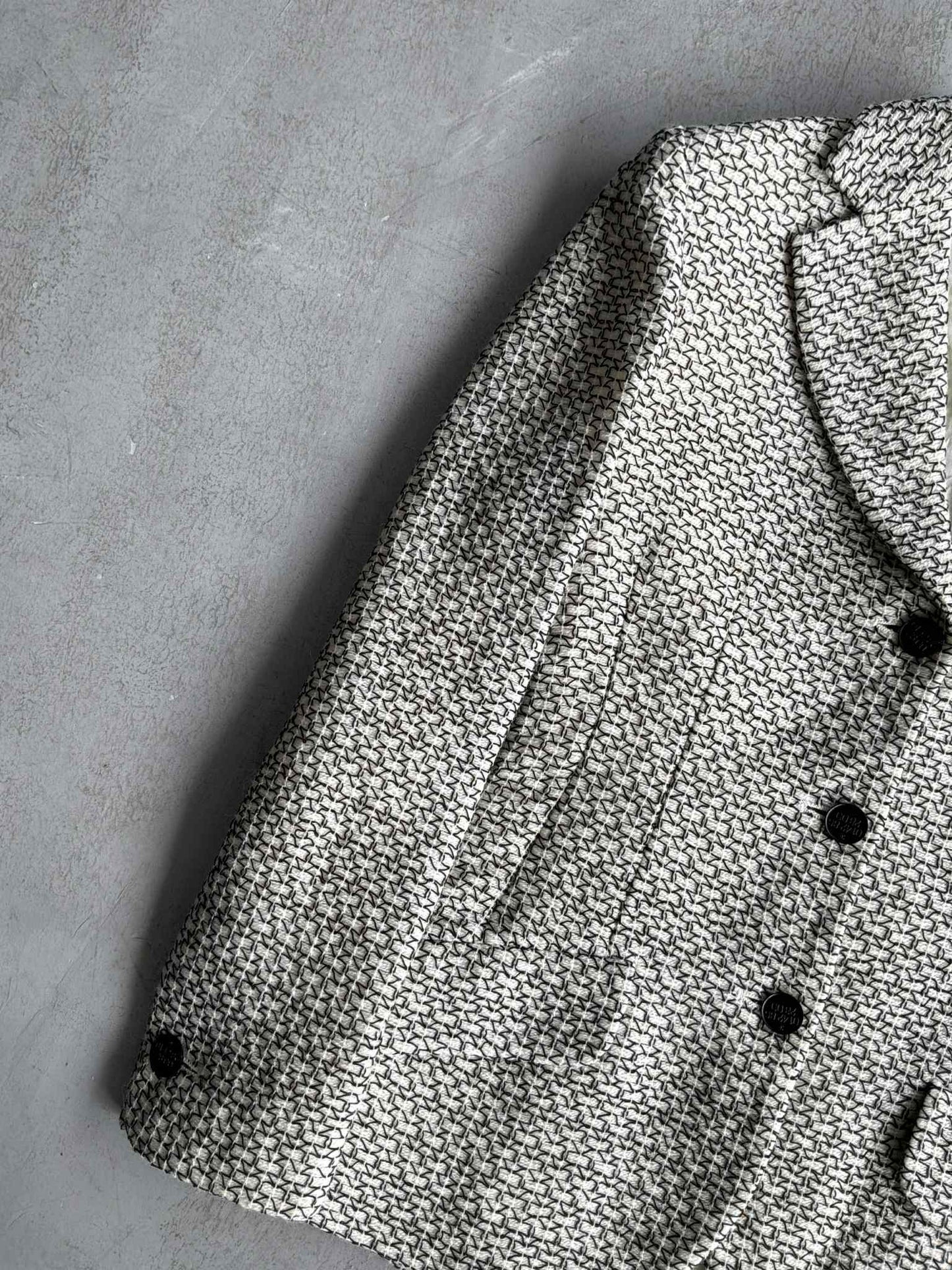 Chanel 1998 Silk Lined Beige Tweed Jacket