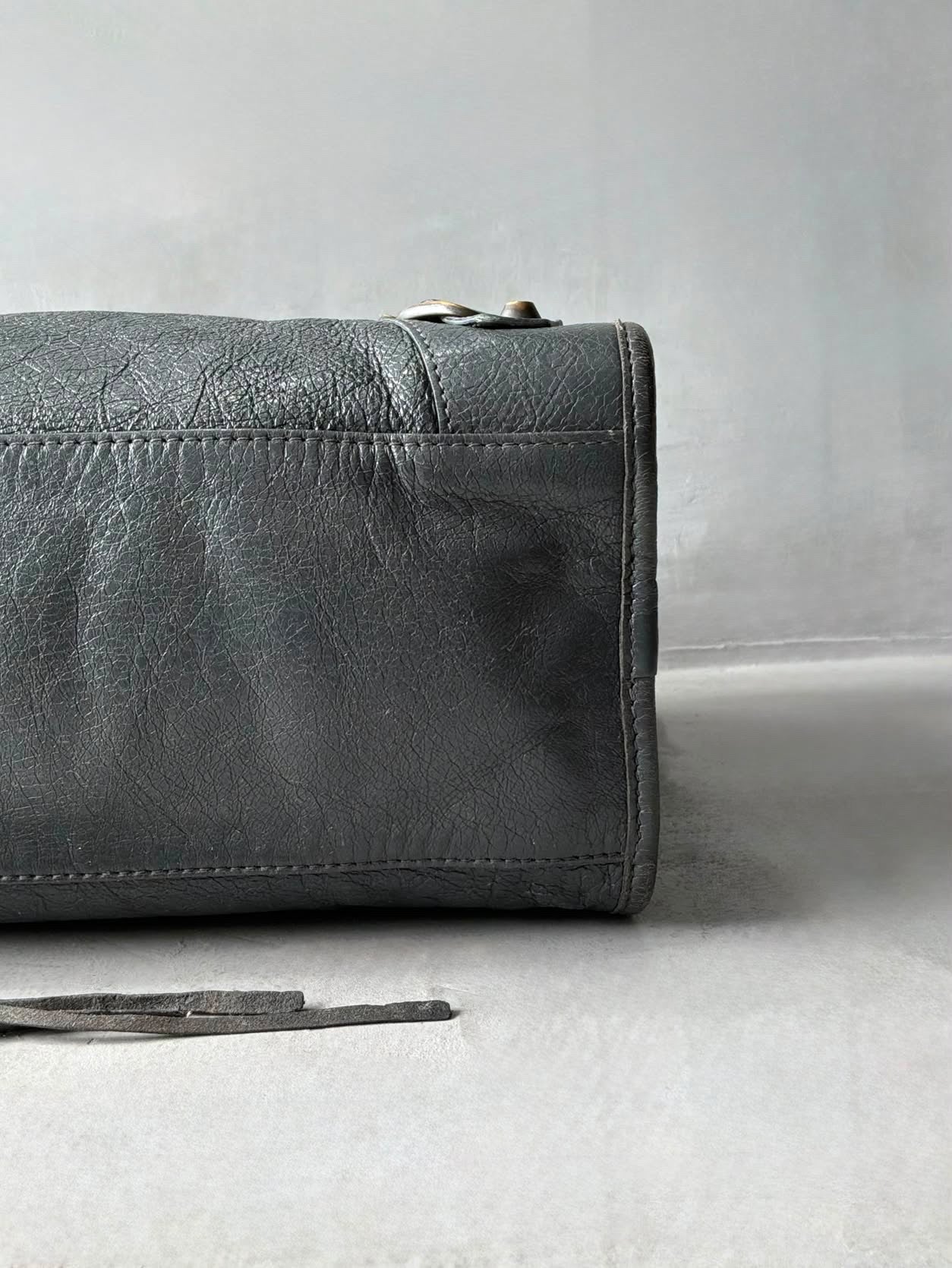 Balenciaga City Gray Lambskin Bag