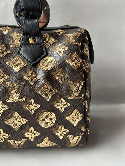 Louis Vuitton Gold Sequins Speedy 28 Bag