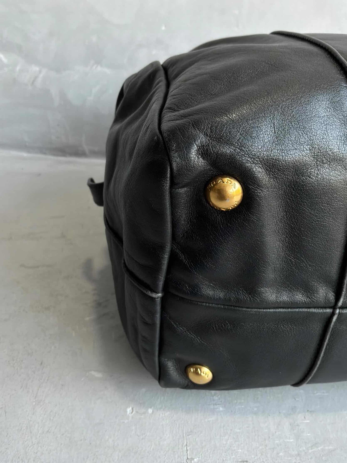 Prada Soft Calfskin Big Chain Shoulder Bag