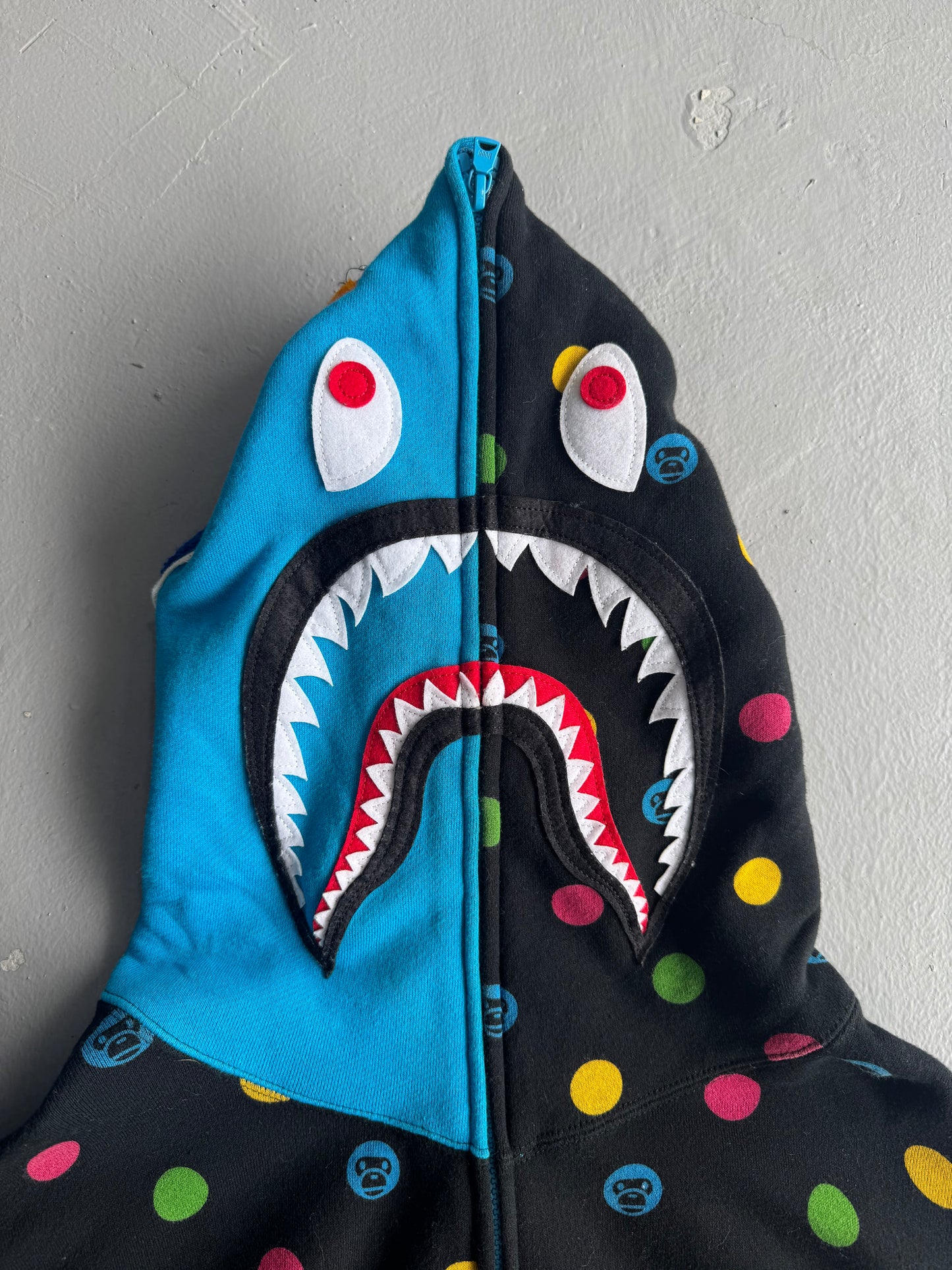 Bape Polka Dot Shark Full Zip Hoodie