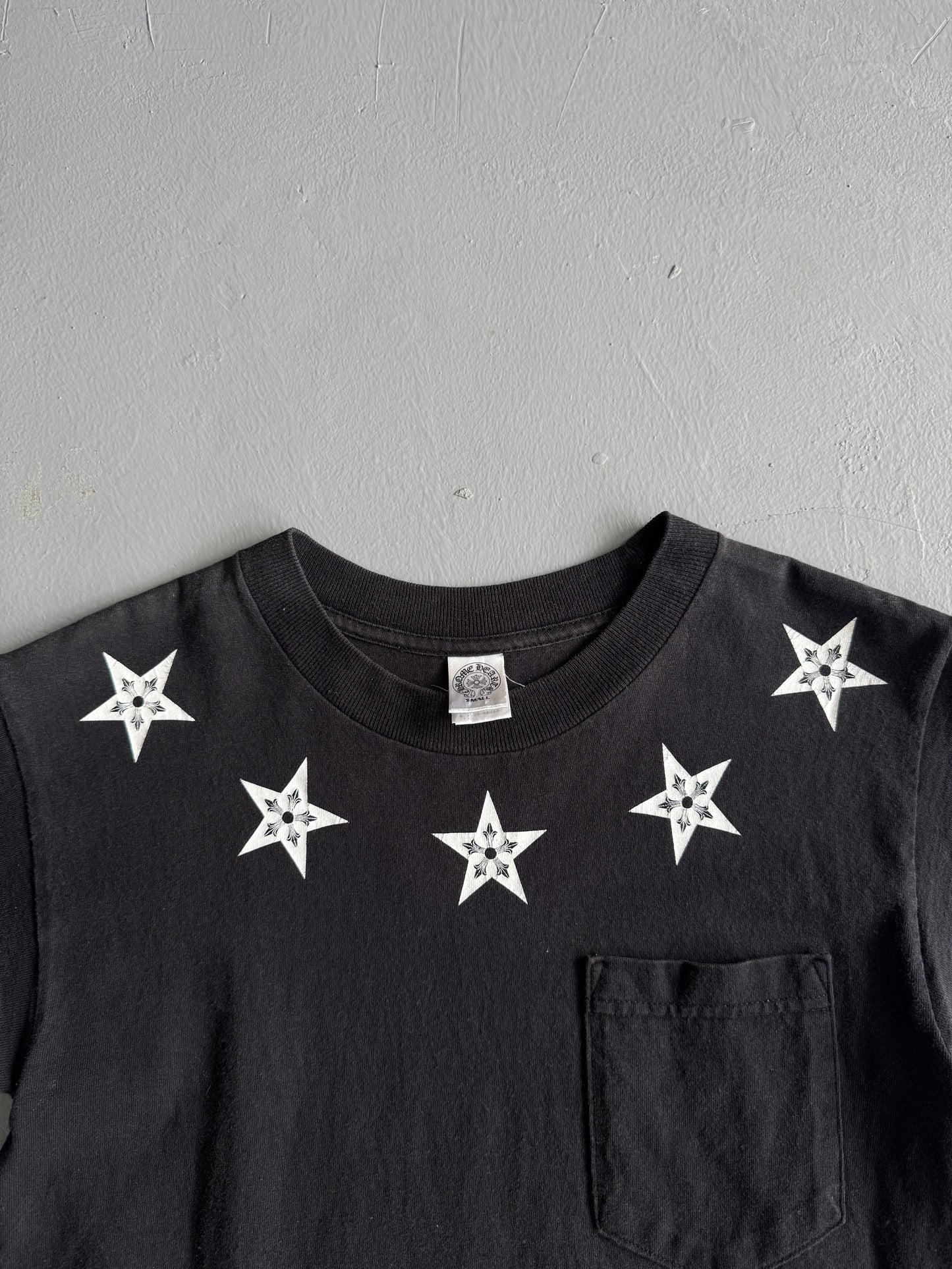 Vintage Chrome Hearts Neck Star Logo Tee