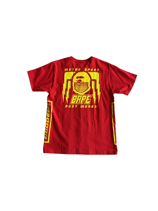 Bape Bicolor Motorsport Red tee