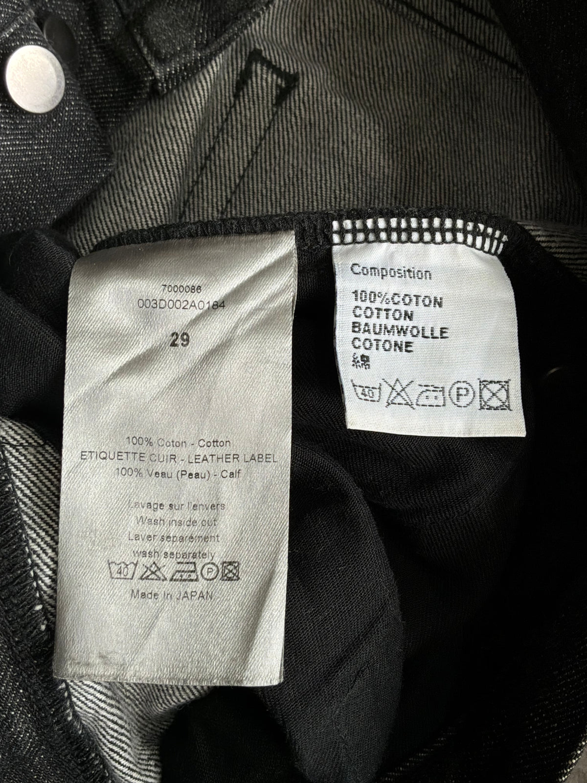 Dior Homme Hedi Slimane  Slim Straight Raw Denim Jeans