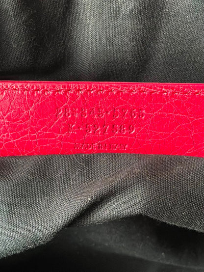Balenciaga Large Twiggy Red Lambskin Bag