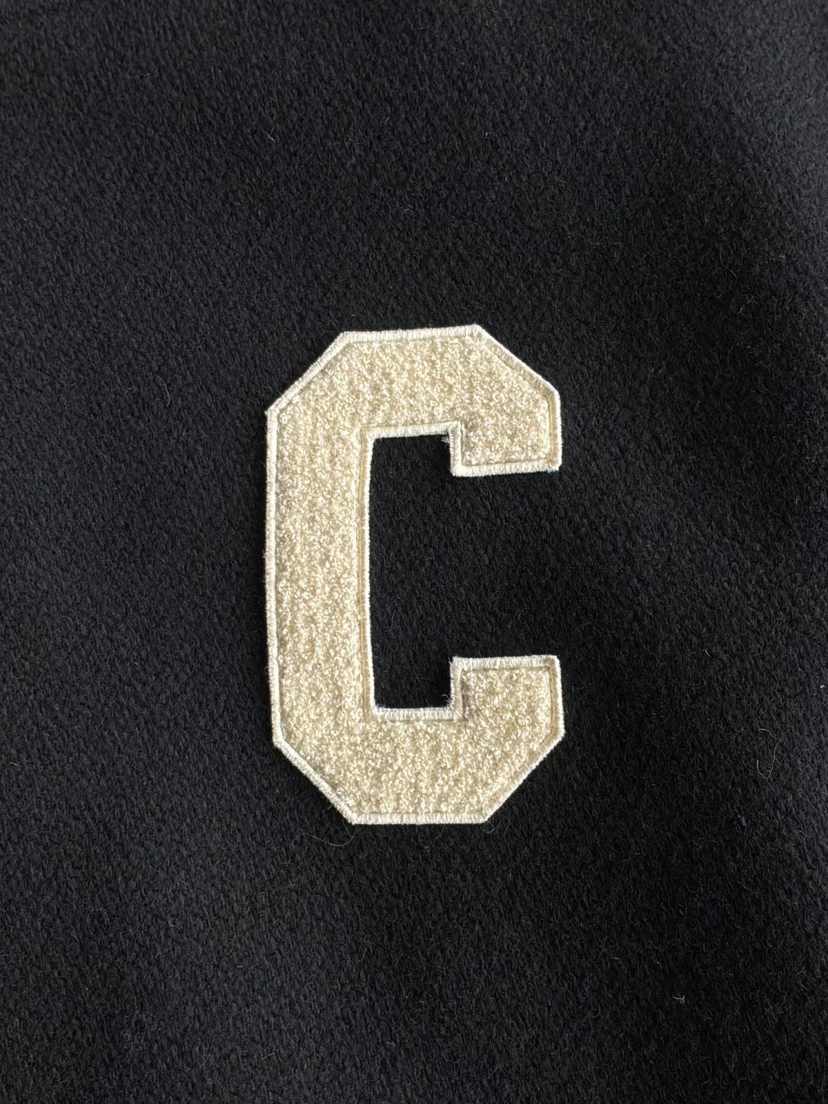 Celine C Logo Teddy Varsity Jacket