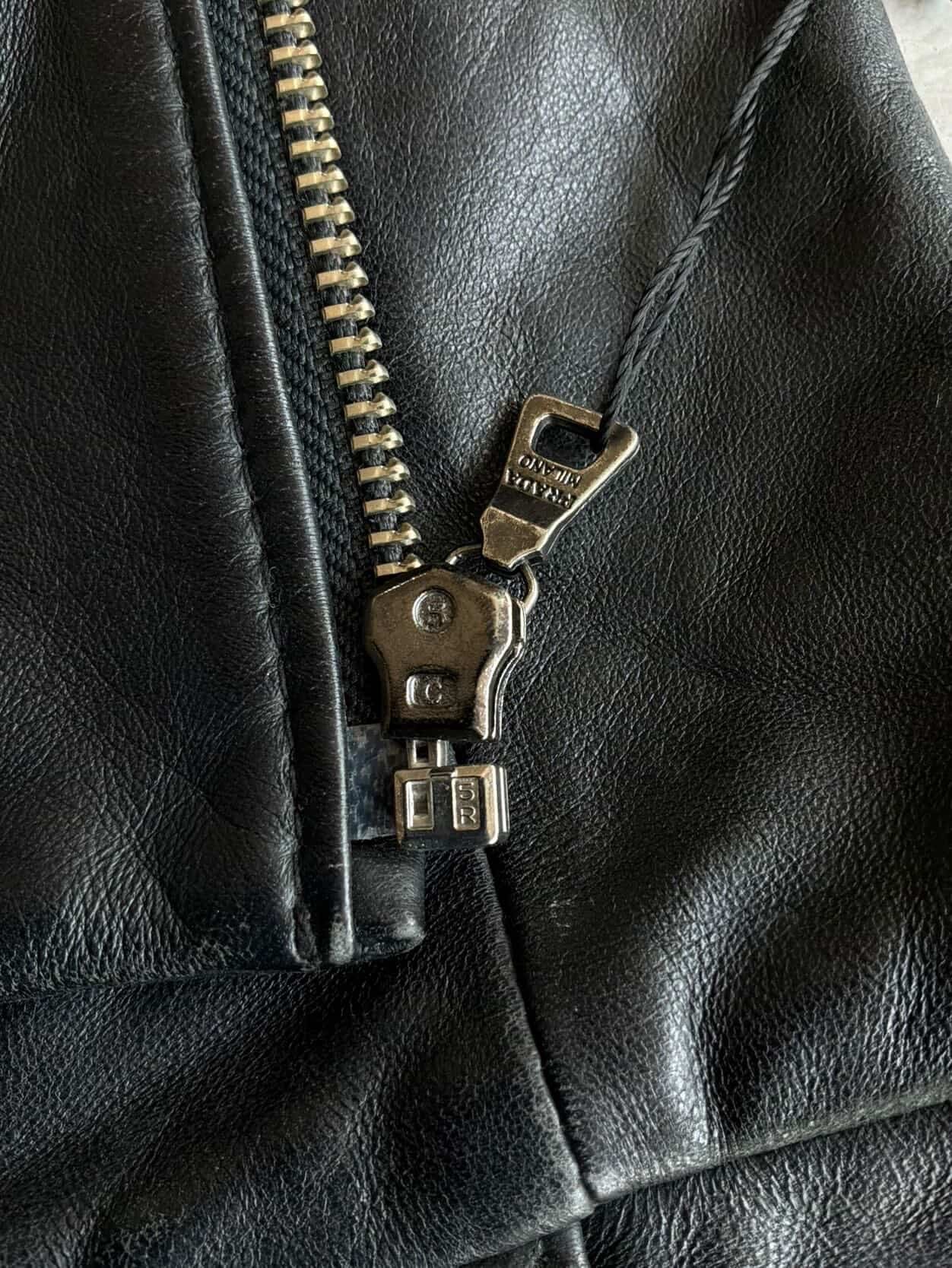 Prada Women’s Fur Trim Leather Jacket