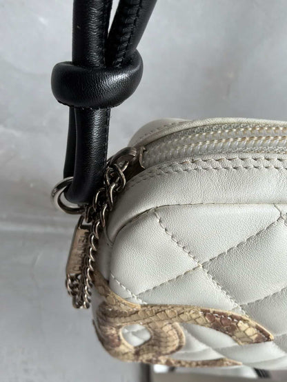 Chanel Ligne Cambon Snakeskin CC Pochette Bag