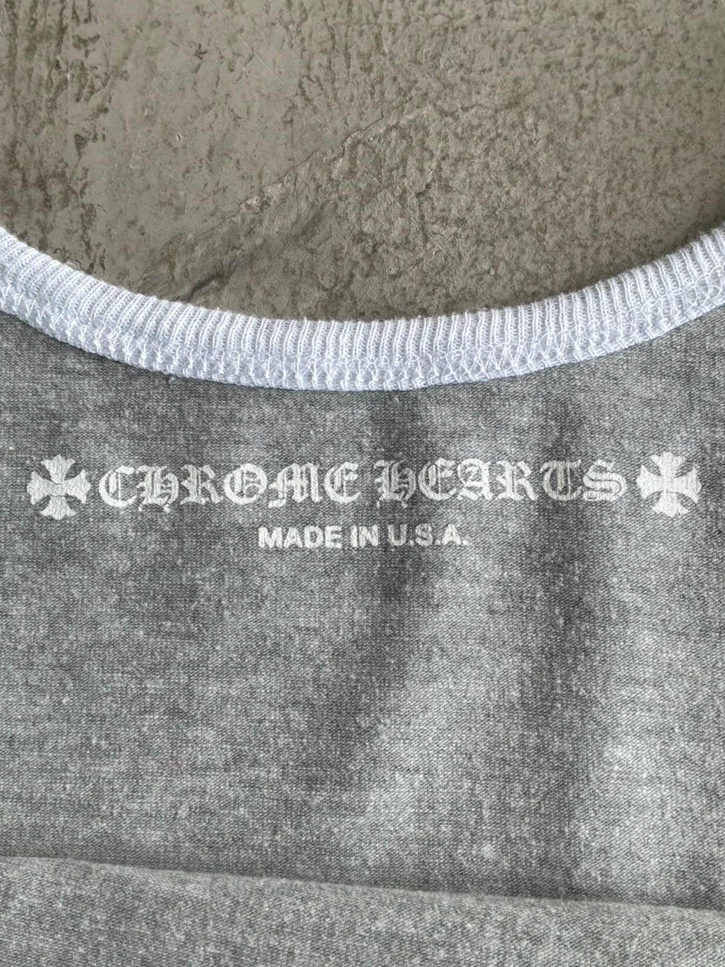 Chrome Hearts Three Logo Gray Mini Dress
