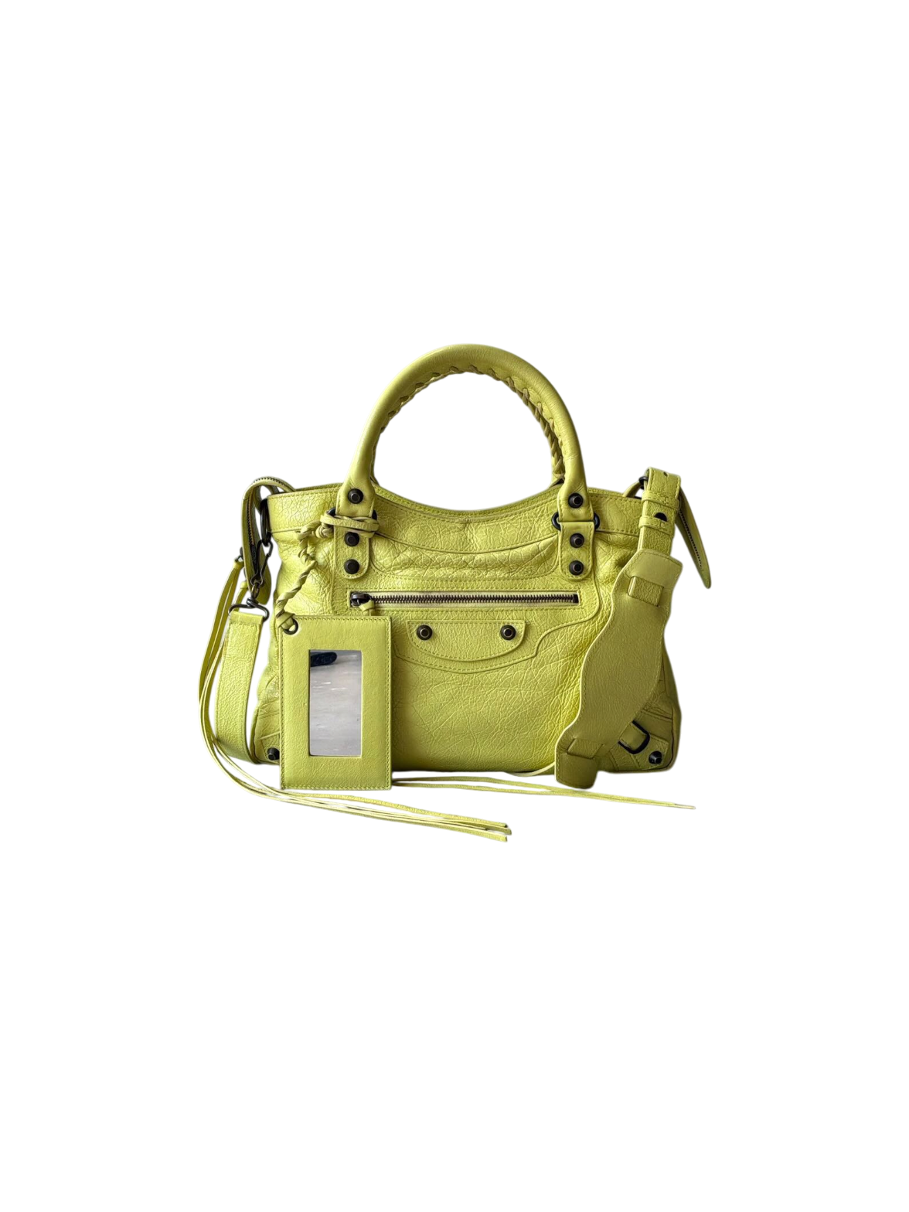 Balenciaga City ‘Town’  Lime Lambskin Bag