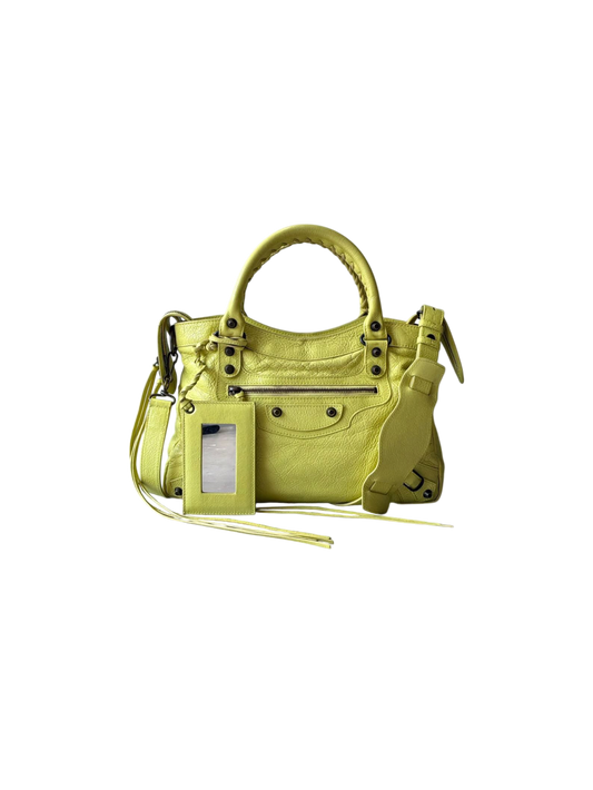 Balenciaga City ‘Town’  Lime Lambskin Bag