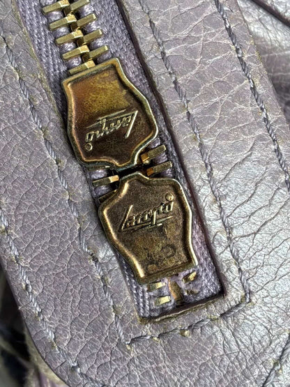 Balenciaga City ‘Part Time’ Purple Lambskin Shoulder Bag