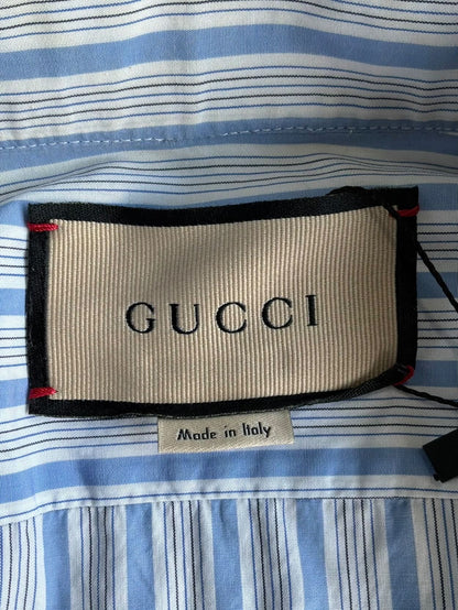 Gucci All Over Print Pinstripe Shirt