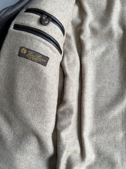 Loro Piana Leather/Cashmere Coat