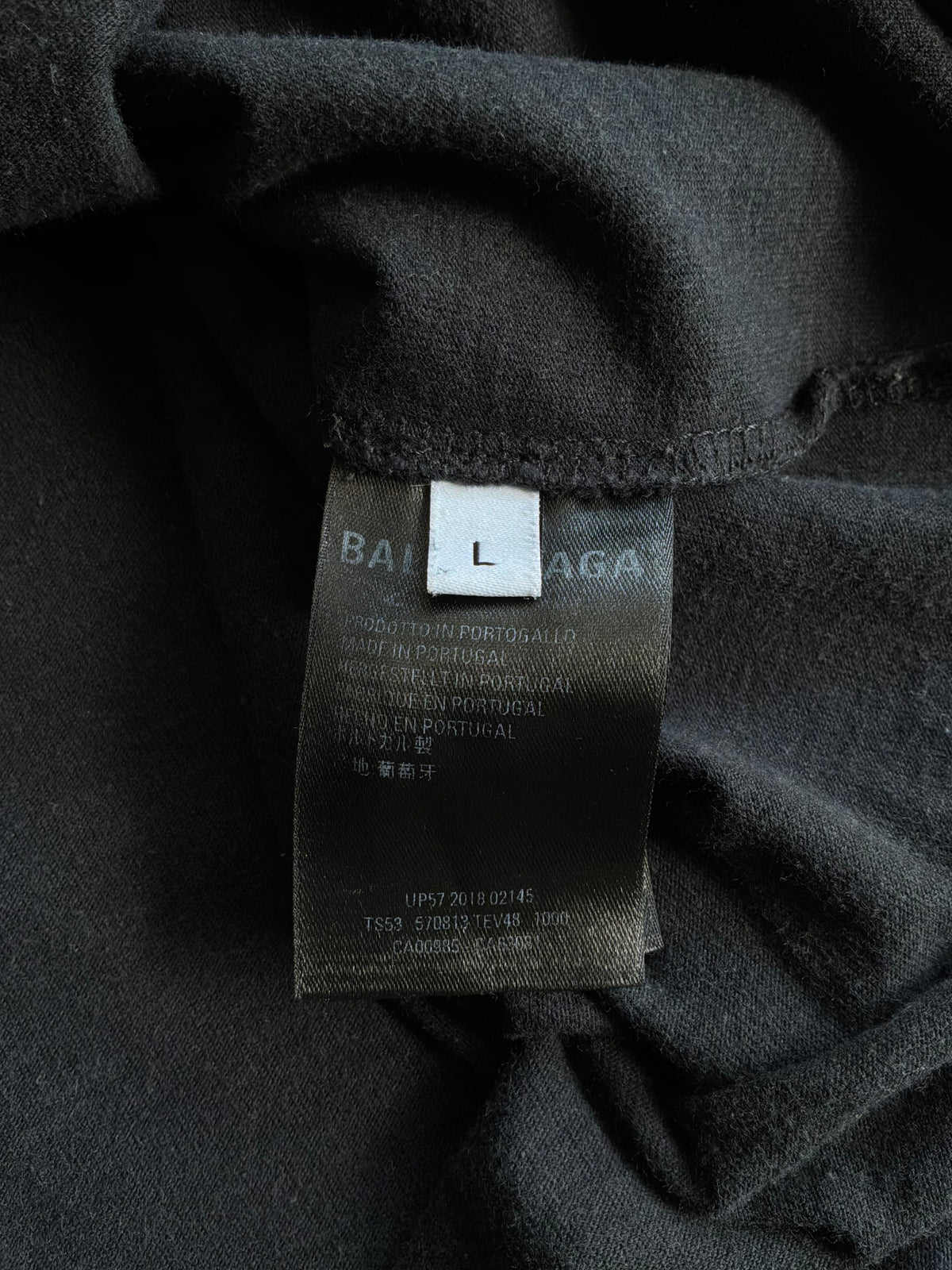 Balenciaga Interlock Logo Black tee